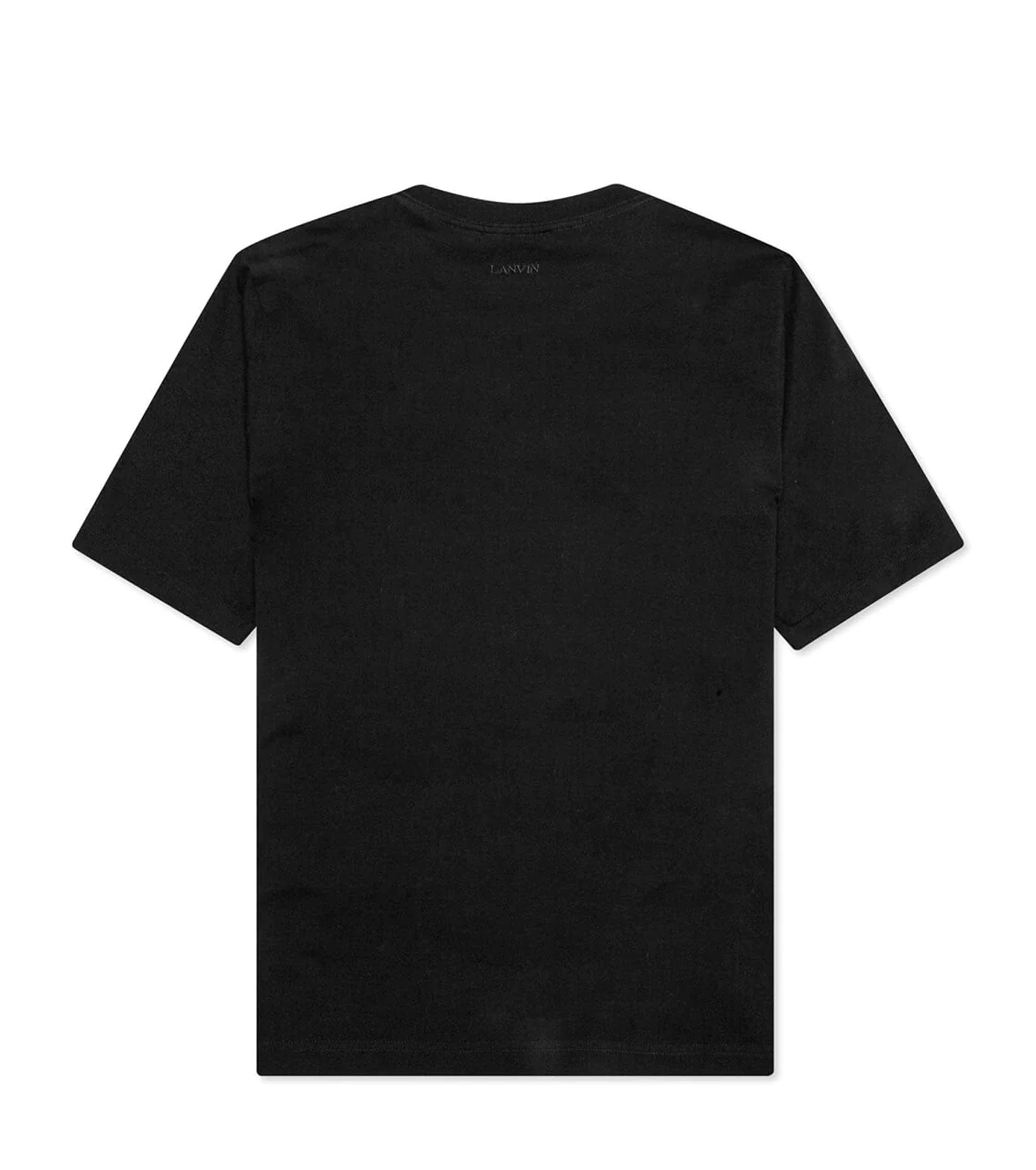 Black Embroidered Cotton T-shirt