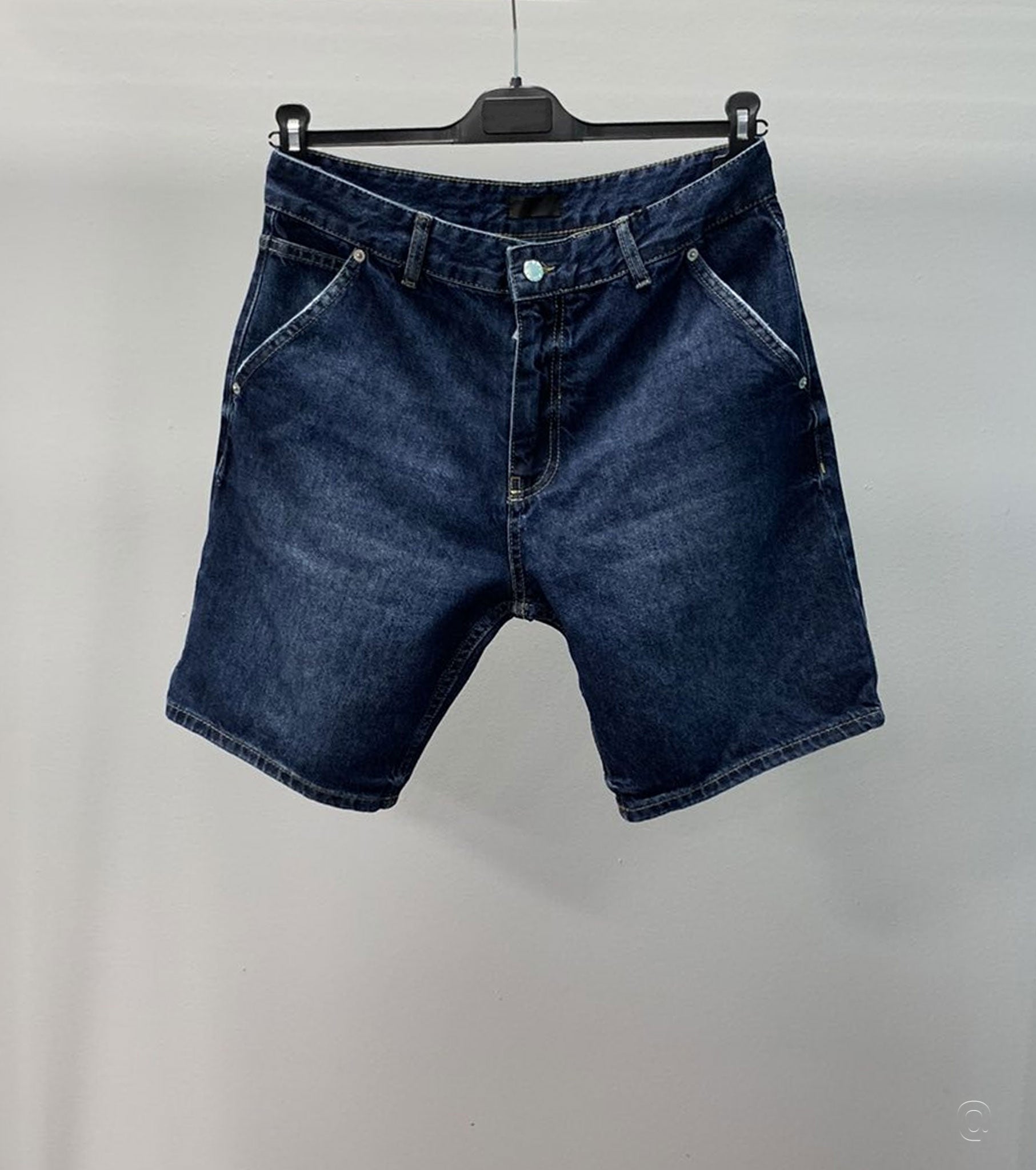 Triangle Logo Denim Shorts