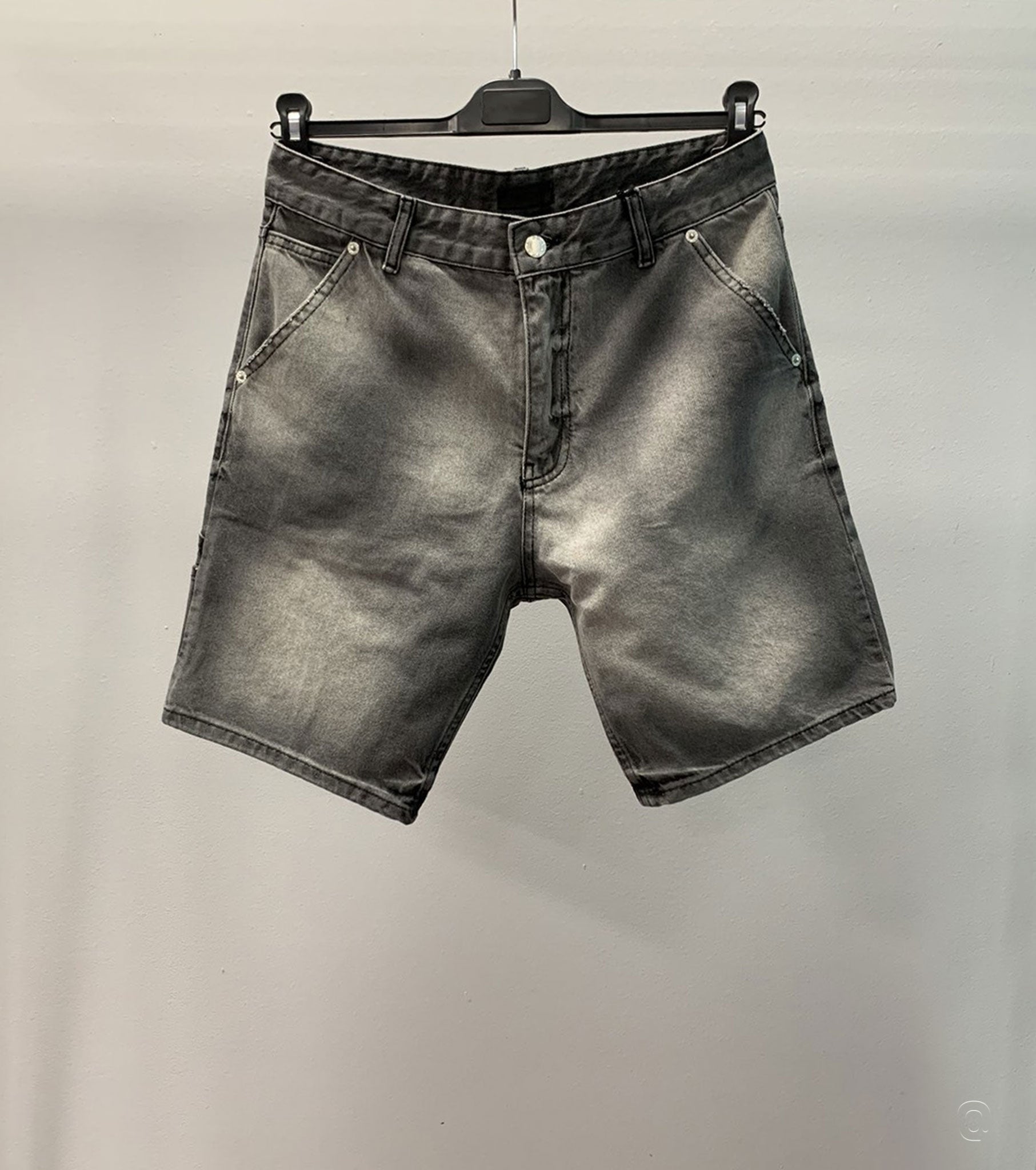 Triangle Logo Denim Shorts