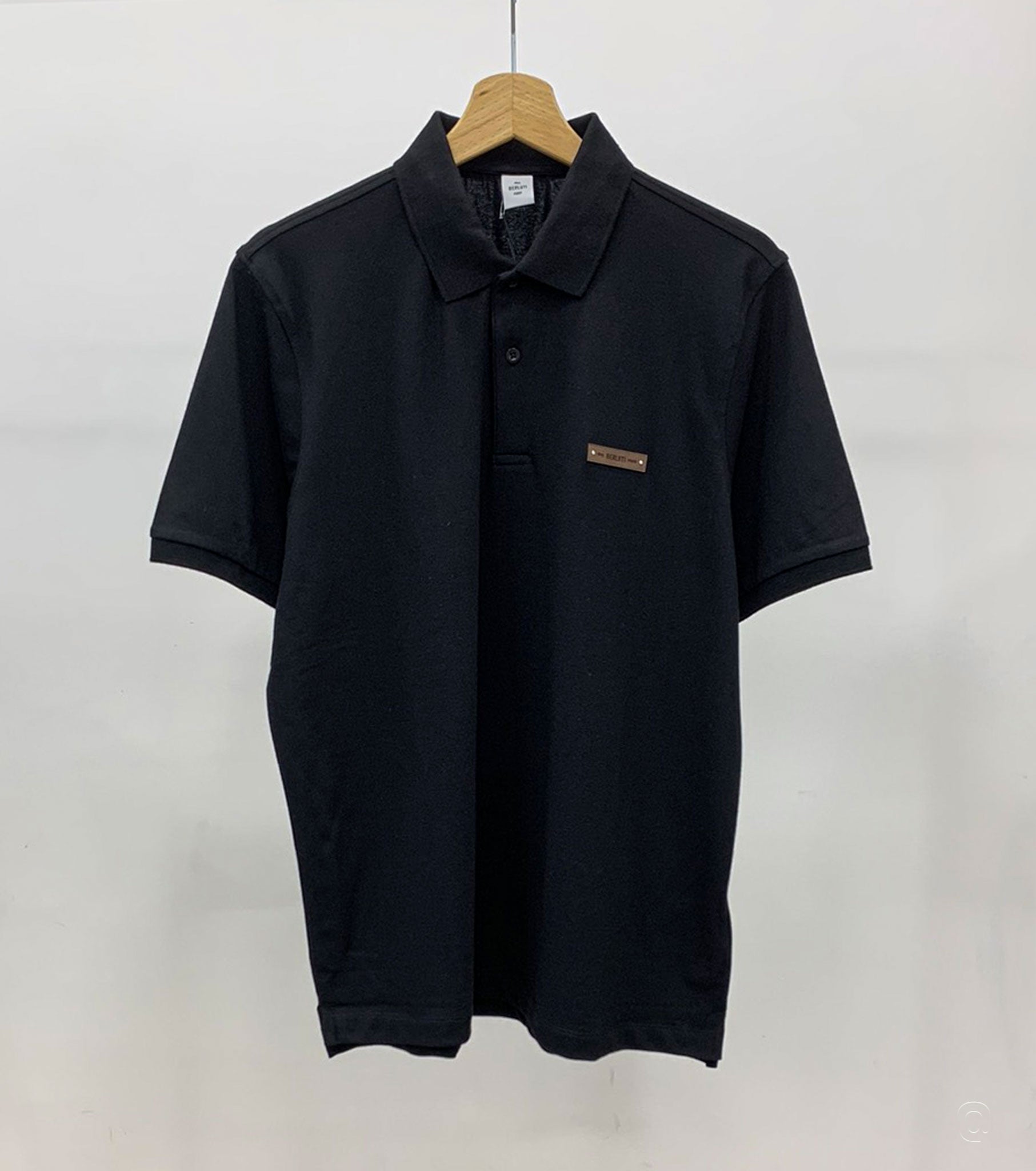Black Polo Cotton T-shirt