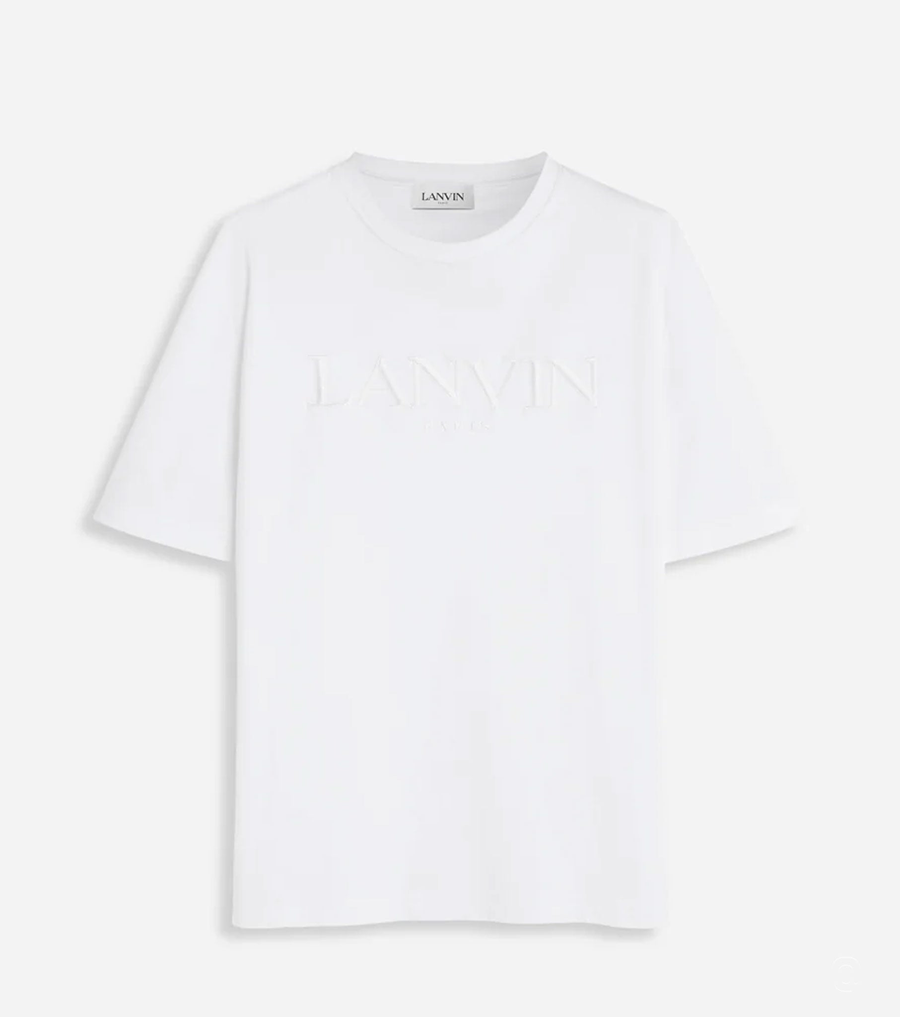 White Embroidered Cotton T-shirt